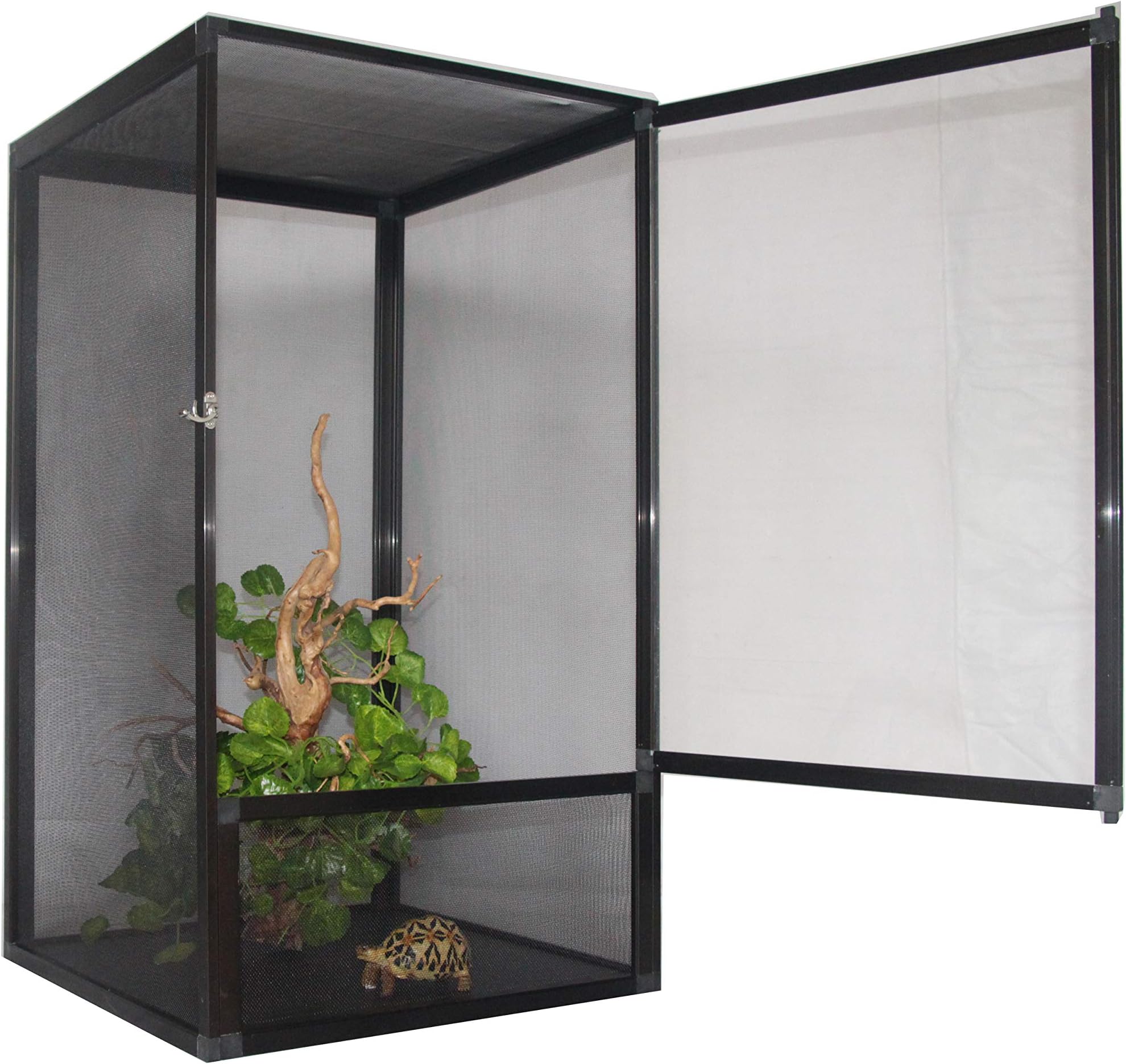 Leoterra Chameleon Cage Open Air Screen Mesh Reptile Terrarium (20"x20"x40"H)