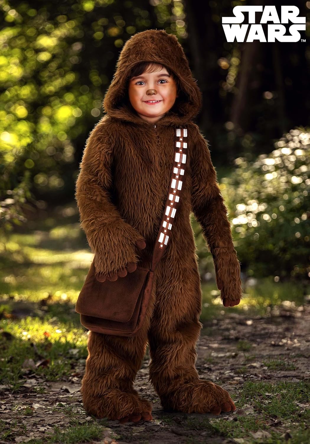 Star Wars Chewbacca Toddler Costume - Hooded Jumpsuit, Booties, Bag, Kids Halloween Outfit - Officially Licensed