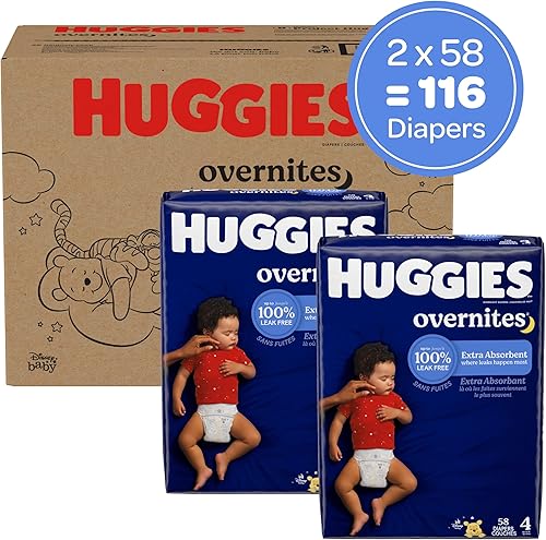 Miniatura 2 de Huggies Overnites - Pañales de bebé nocturno talla 4 116 unidades