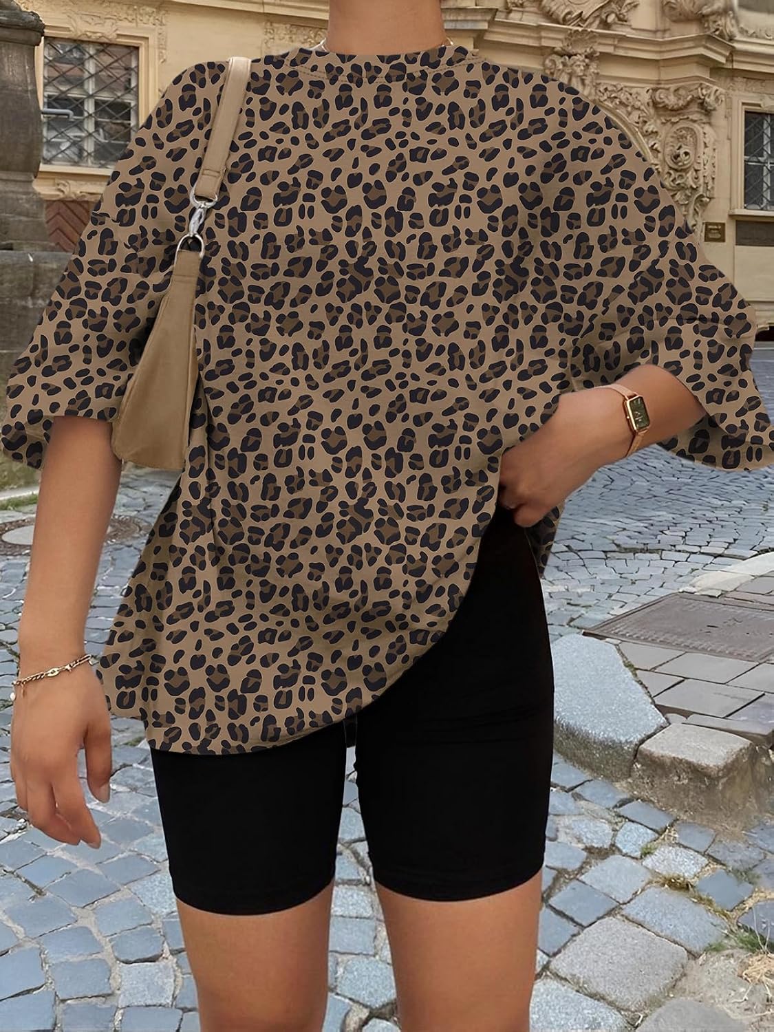 Trendy Queen Womens Oversized Summer T-Shirts Plus Size Short Sleeves Workout Tops thumbnail