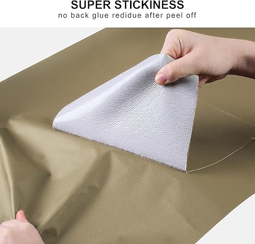 Miniatura 2 de Parche de reparación de cuero autoadhesivo grande de 40 x 16 pulgadas para asiento de automóvil, parches de cuero para muebles, kit de reparación de