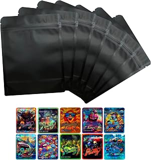 100 Pack RY Storage Bags, Resealable Candy Bags, Gift Baggies, Stand-up Packaging Pouch
