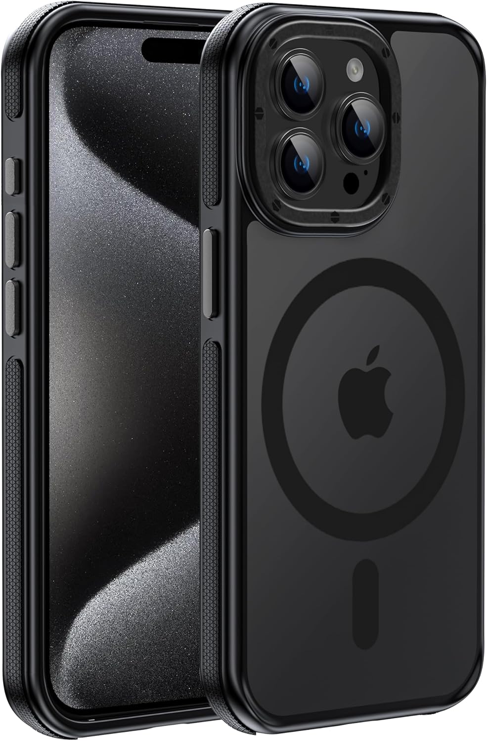 Strong Magnetic Case for iPhone 12 Pro Max [10Ft Military-Grade Protection] Compatible with fit MagSafe Shockproof Slim Thin Cover 6.7 inch 12 Pro Max Phone case, Black Bumper