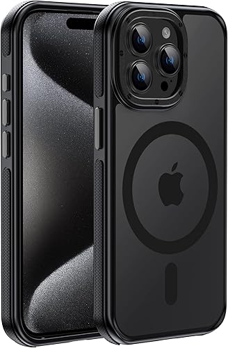 Funda magnética fuerte para iPhone 15 Pro Max protección de grado militar de 10 pies compatible con MagSafe a prueba de golpes, funda delgada de 6.7