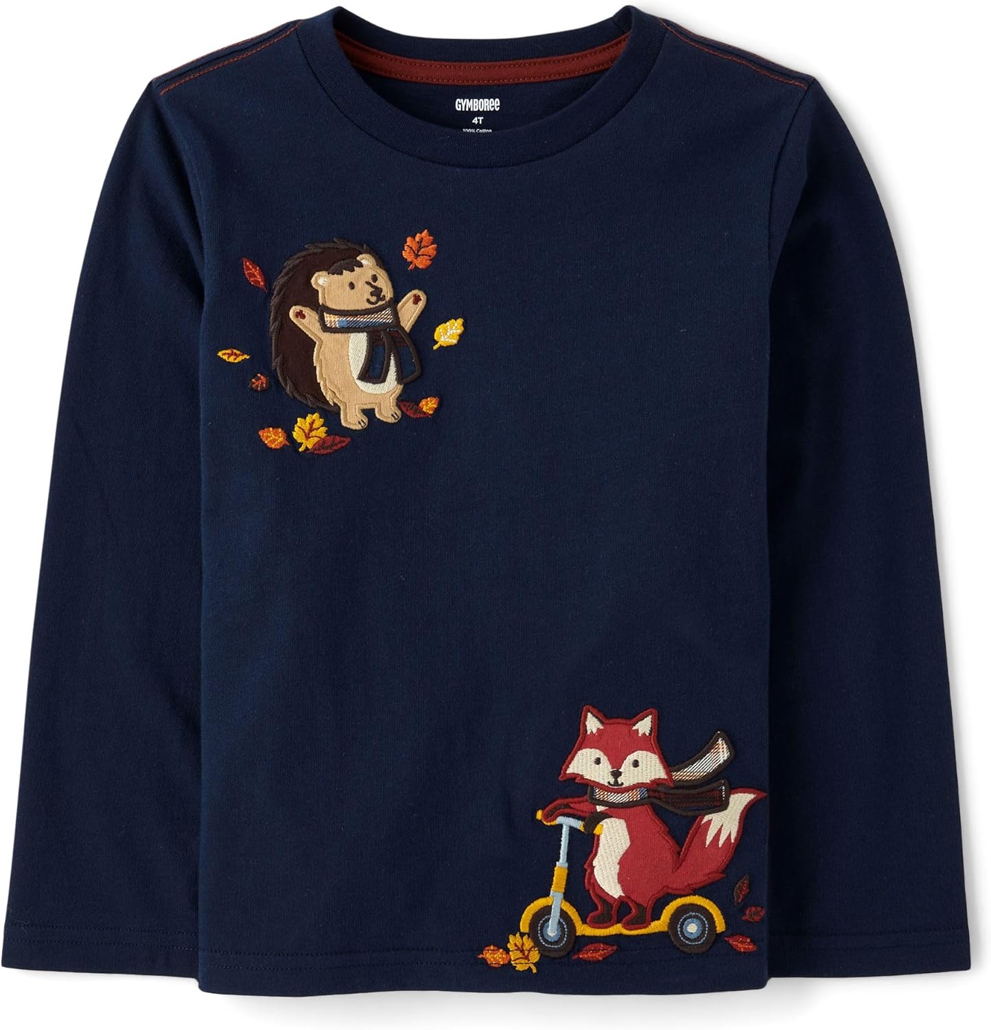 Gymboree Boys' and Toddler Embroidered Graphic Long Sleeve T-Shirts