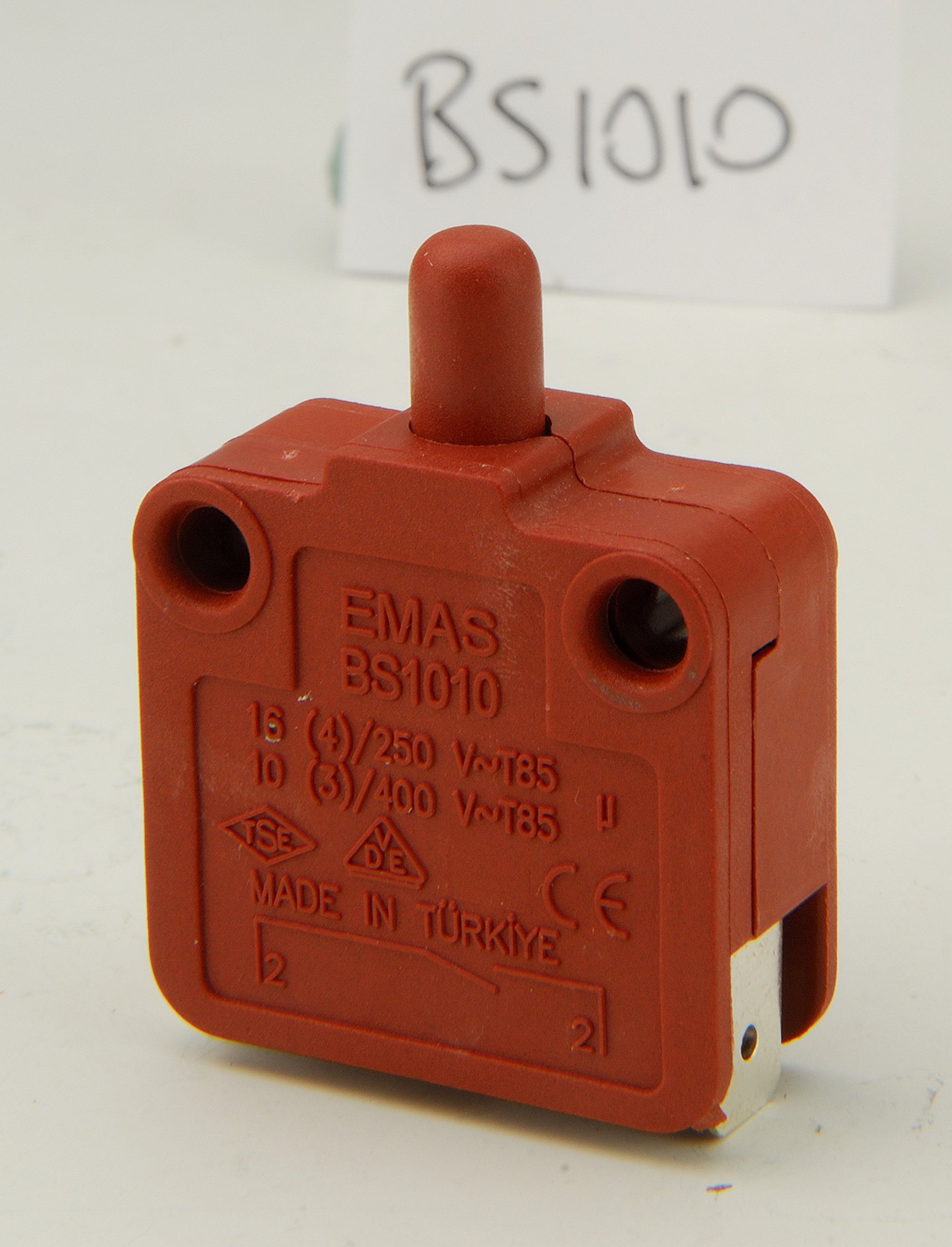 EMAS BS1010 1 Normally Open, 250 VAC, 6 AMP, BS Series, Button
