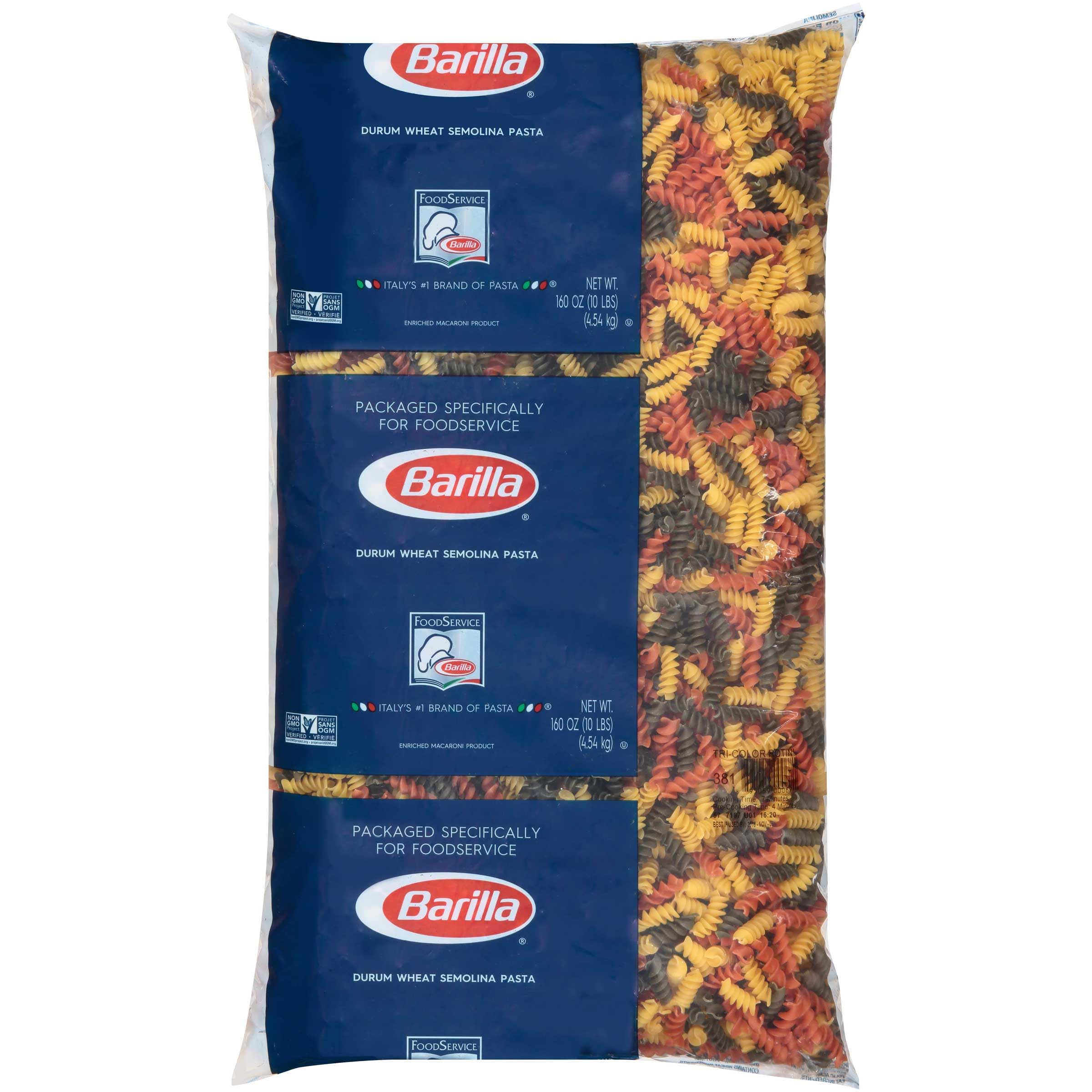Tricolor Rotini Pasta by Barilla – 160 Ounce (Pack of 2), Pack of 2, Model 1401