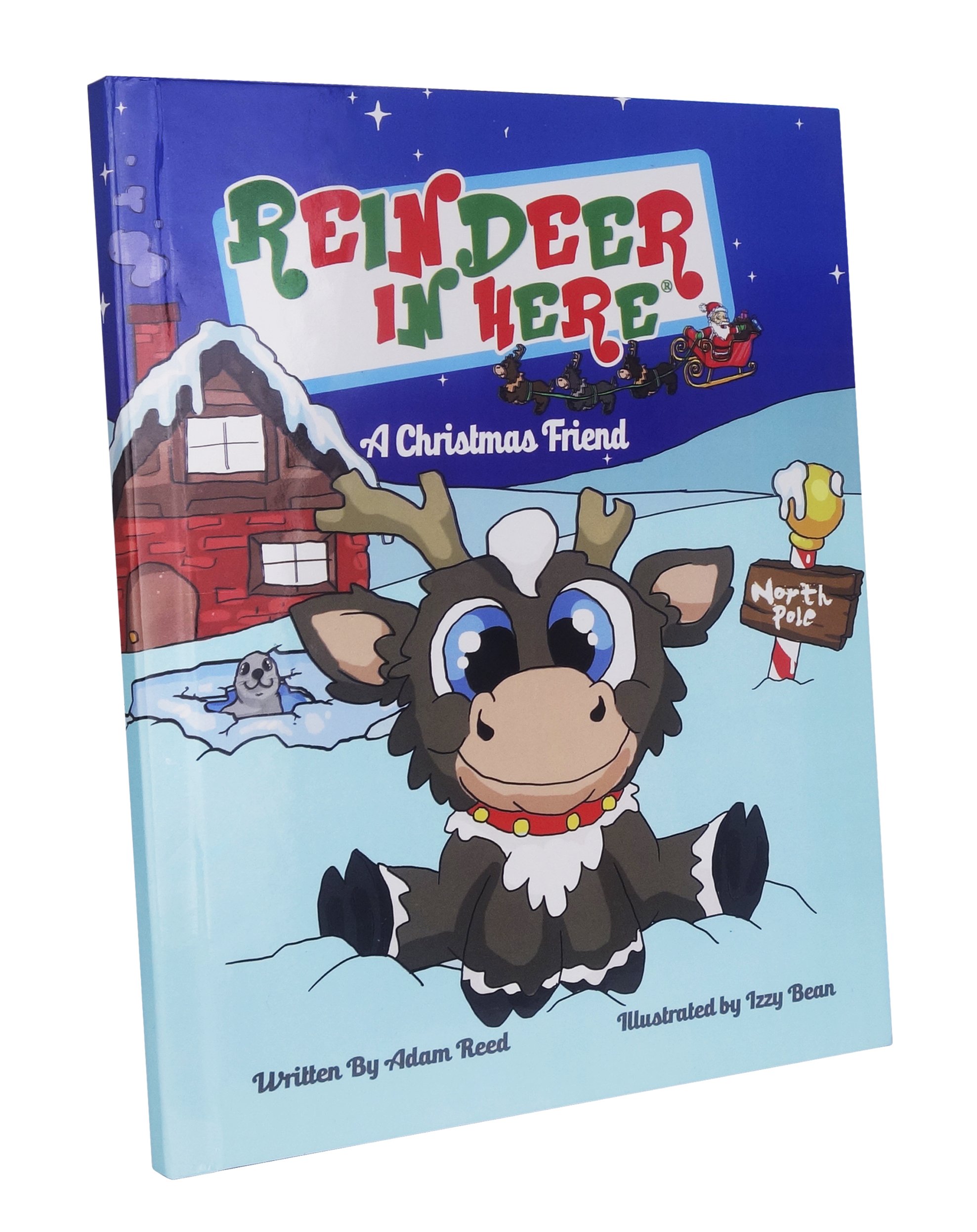 Cover of Reindeer In Here Christmas Children's Book, The Most Awarded Christmas Tradition Brand