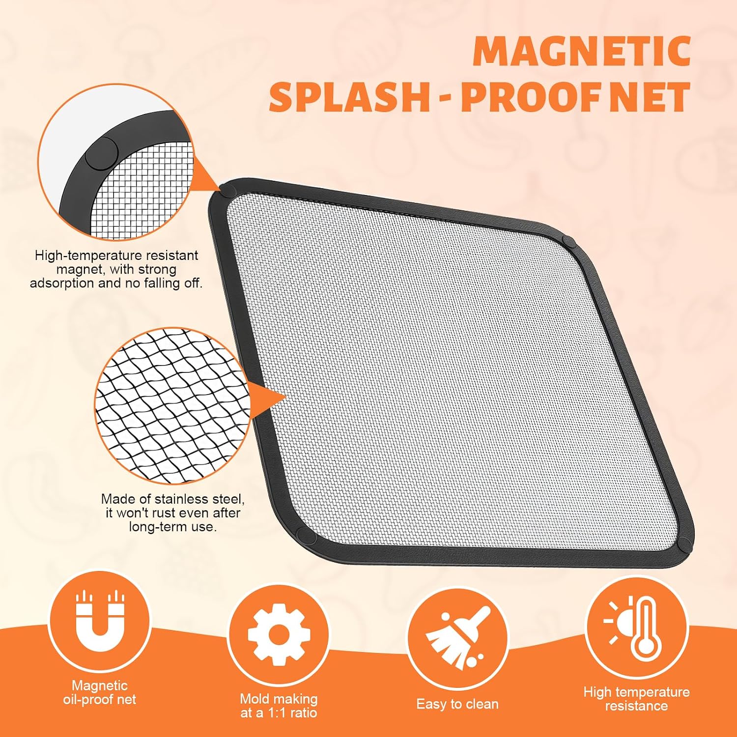 Anti Splatter Air Fryers Cover Protective Kitchen Tool Safe Cover Splatter Shield Stainless Steel Texture for Kitchen Stainless Steel Air Fryers Accessory