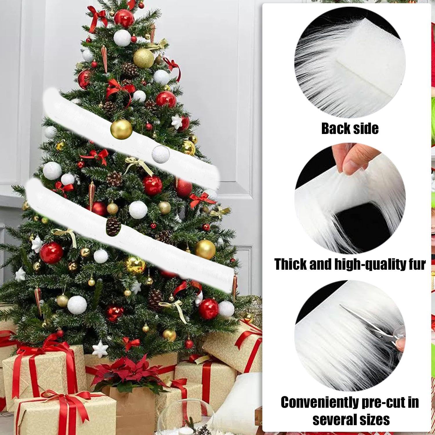 EOWVISN 3 Pieces Of Faux Fur, Plush Strips for Decoration Fluffy Craft Fur Fabric - Image 3