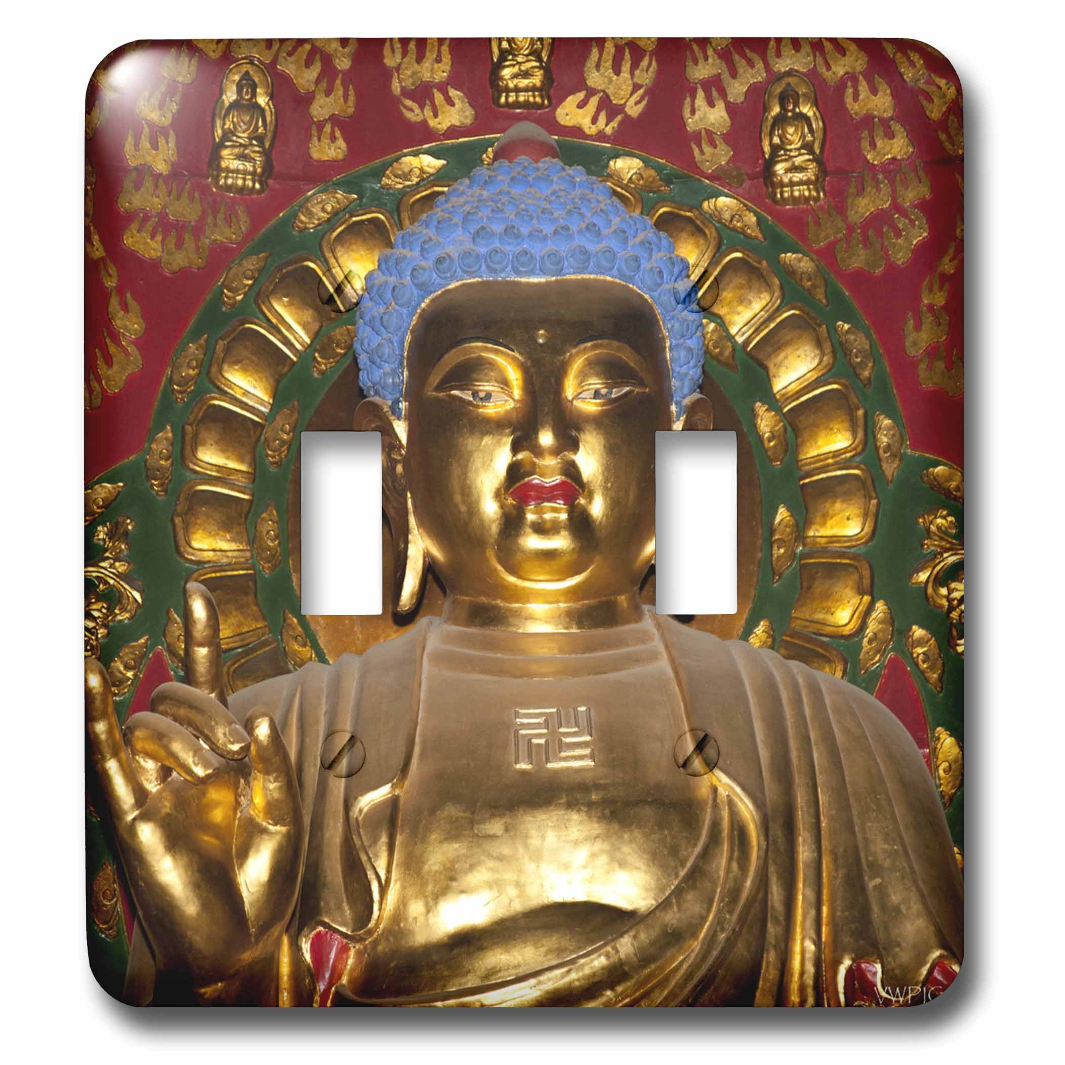 Interrupteur Shaolin temple Bouddha d'or Chine Kung Fu Song Shan 3dRose