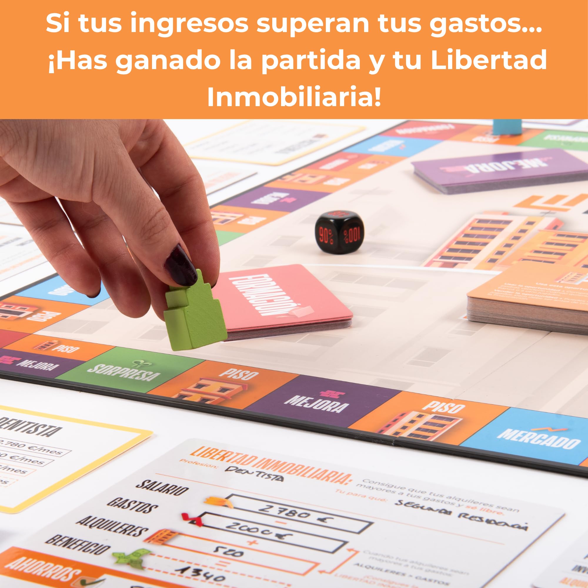 LIBERTAD INMOBILIARIA | Juego de Mesa Educativo | Juegos de Mesa Adulto Aprender a Invertir | Board Games Libertad Financiera Inversión Inmuebles | Juego de Mesa Adulto y Niños +14 años | Carlos Galan