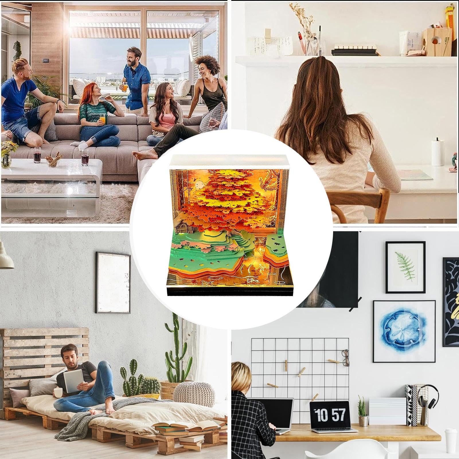 Calendario 3D per ufficio Blocco note | Calendario planner 52 settimane 2026 per lavoro, scuola, appartamento, hotel, Natale, Ringraziamento