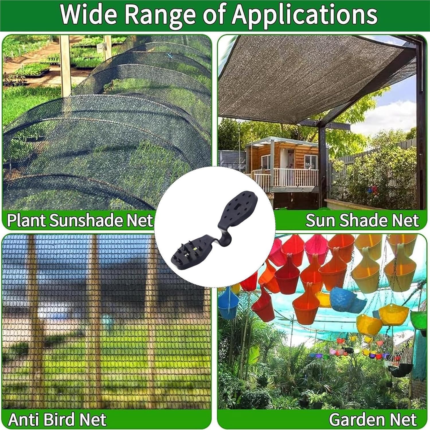 100pcs Windproof Heavy Duty Tarp Clamps Garden Supplies for Tent Furniture Patio Fly Rain Privacy Plants Sun