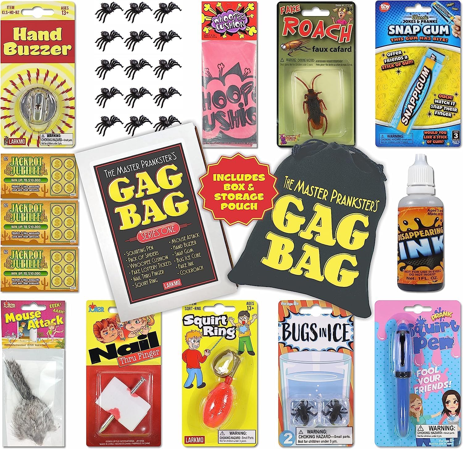TASS The Master Prankster's Gag Bag Series One Prank Kit, Box, Pack, Gift, Set Funny Classic & New Novelties Jokes