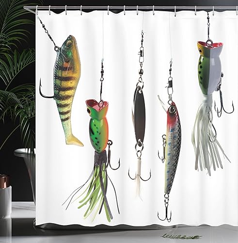 Vista 201 de Ambesonne, cortina de ducha cuatro estaciones