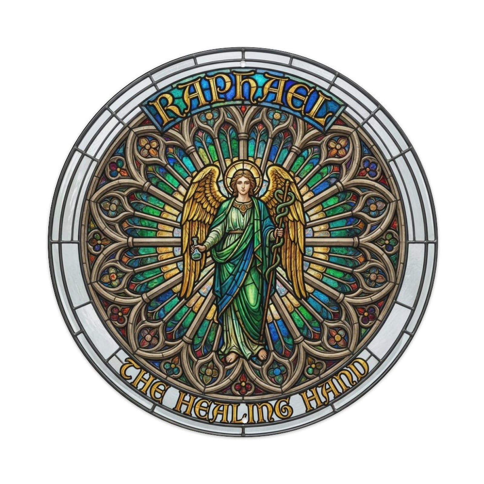 Archangel Raphael The Healing Hand Restoration Metal Tin Sign