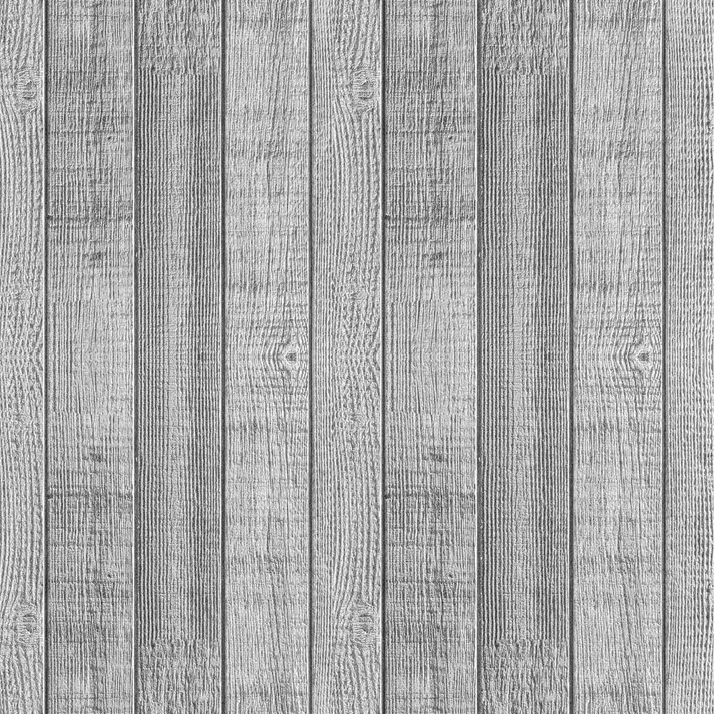 Papel pintado de madera gris crea un ambiente nórdico en tu salón