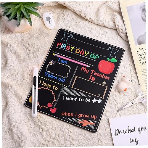Miniatura 7 de Letreros de pizarra de doble cara para el primer y último día de la pizarra (1 unidad)
