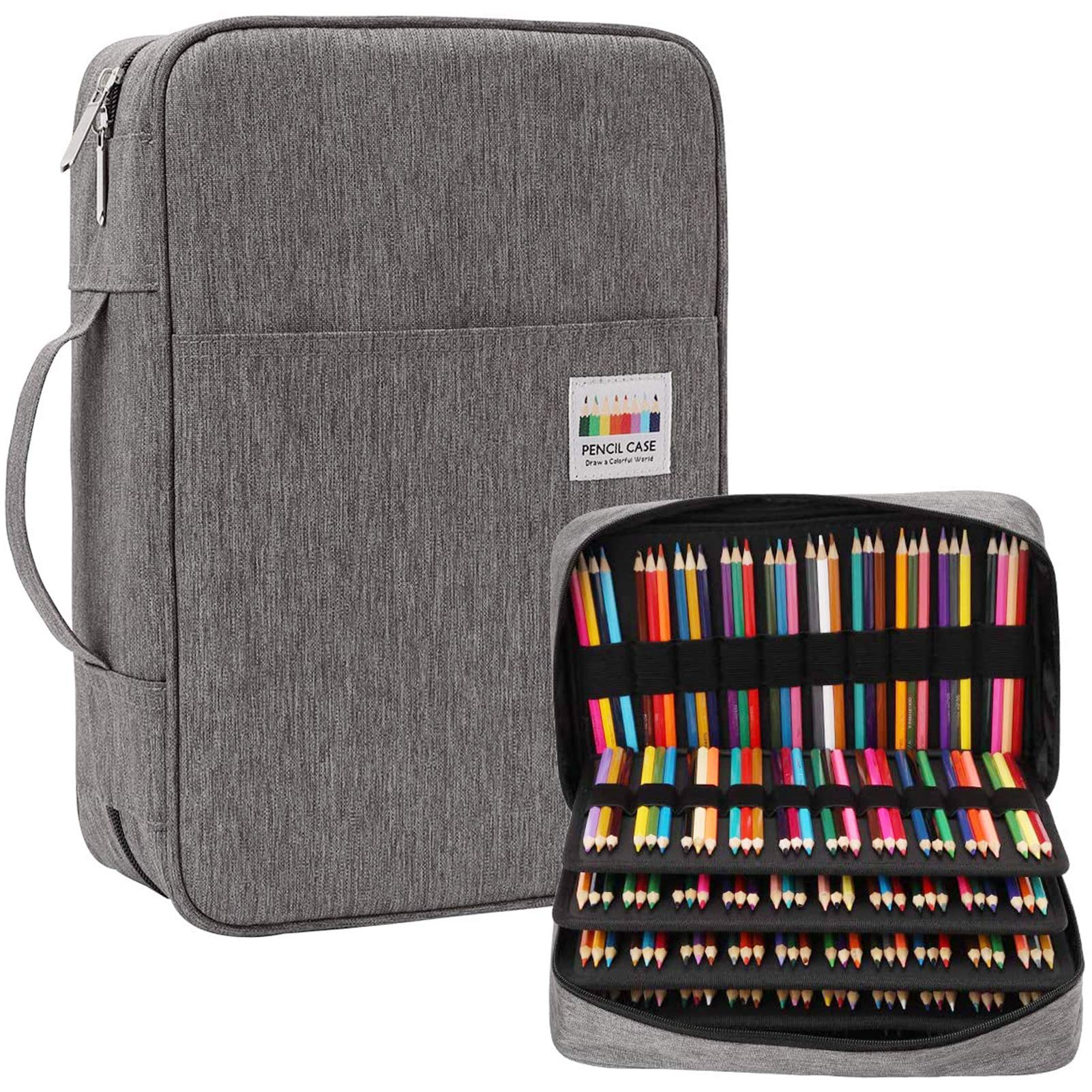 JAKAGO Estuche de Gran Capacidad para 304 Lápices de Colores, Impermeable, Organizador de Papelería para Colorear, Pinc…