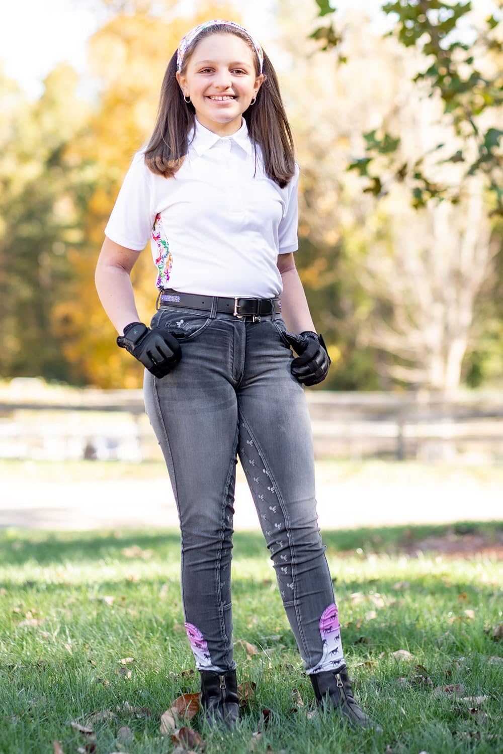 Anni Lyn Sportswear Kids Spirited F/S Denim Breeches