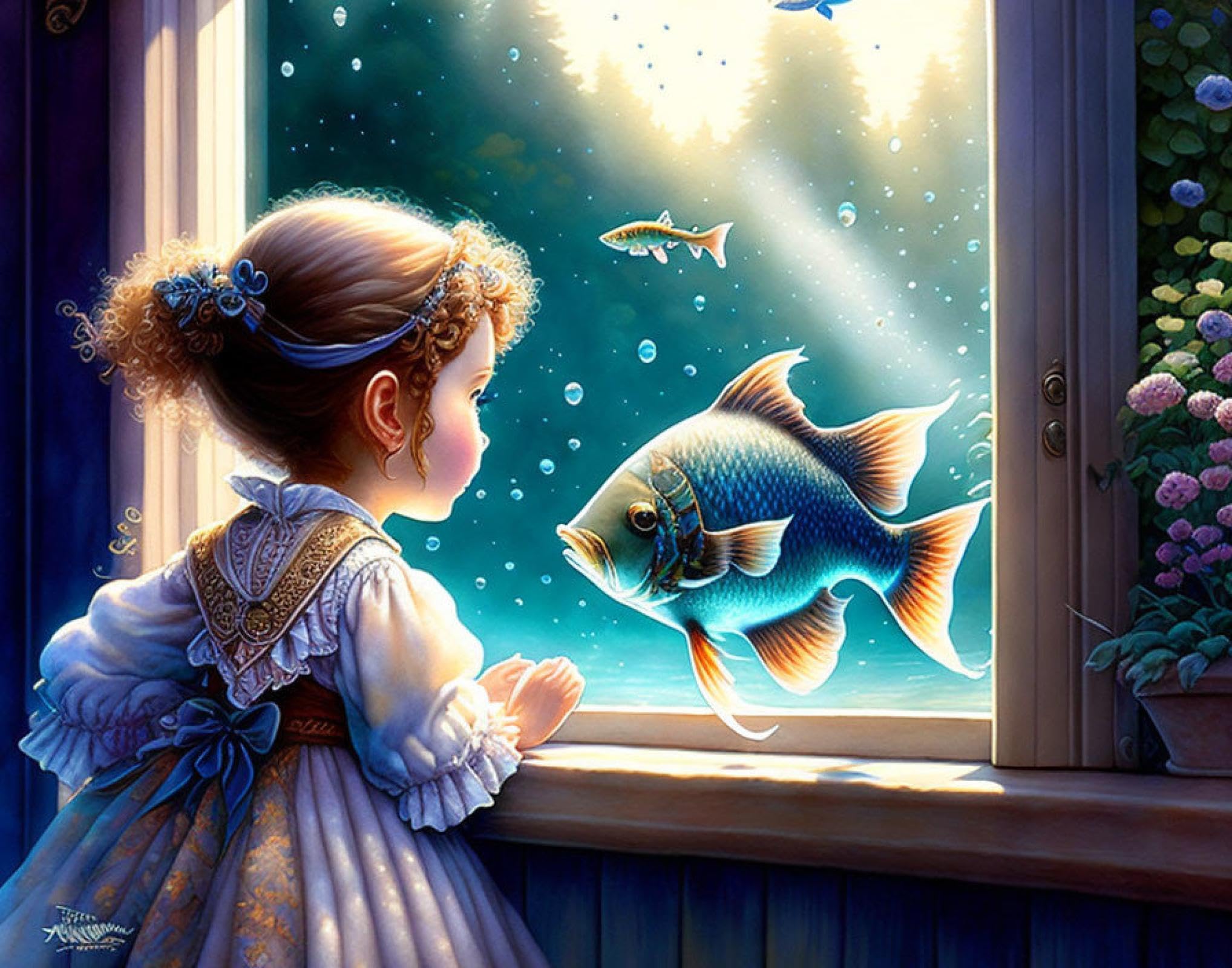 Tableau poisson GerRit 58x90 cm solution mur vide - 4