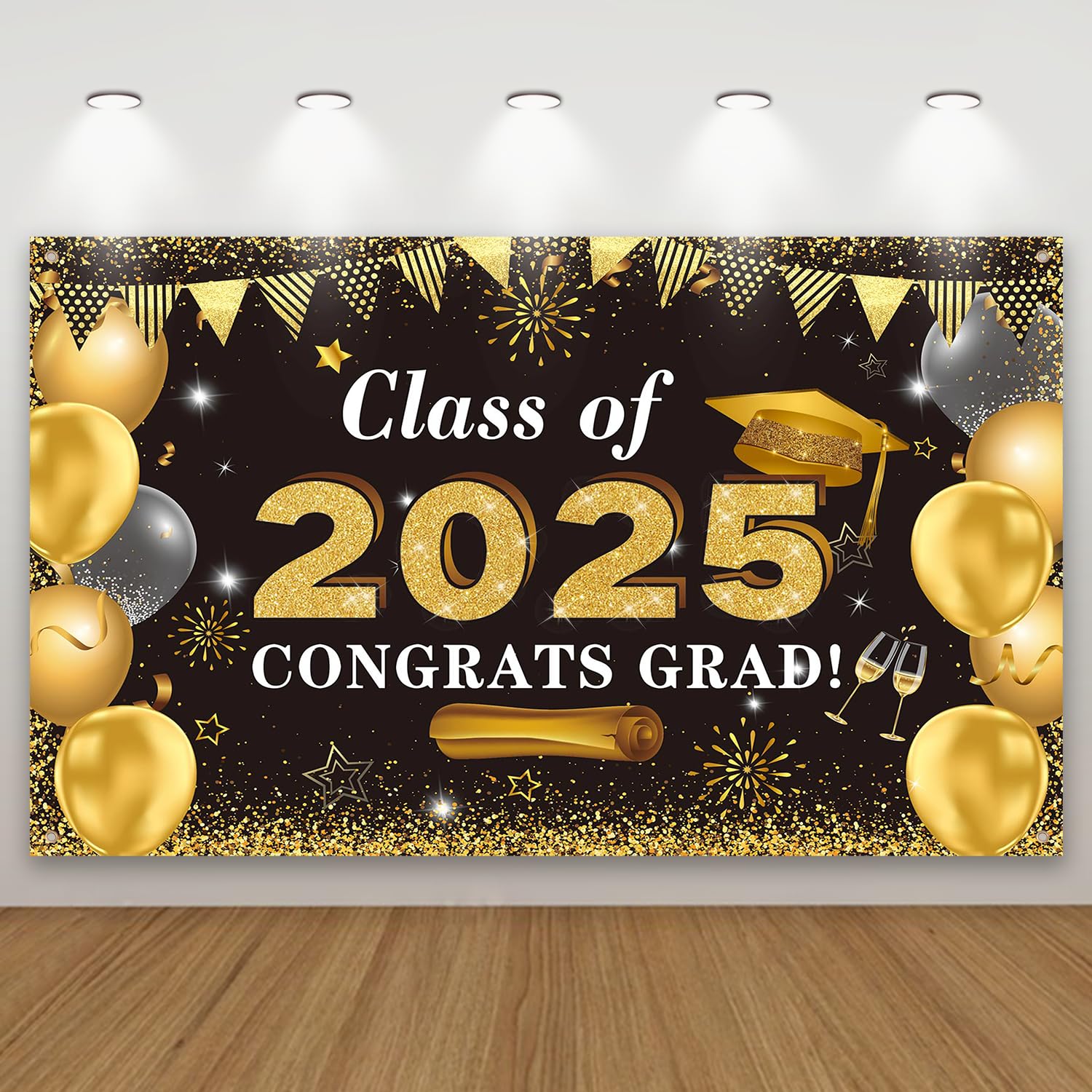 Graduation Backdrop 2025 Black And Gold Graduation Decorations Class Of 2025 Backdrop Graduation Backdrop 2025 Black And Gold Graduation Decorations Class Of 2025 Backdrop