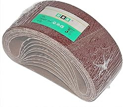 10 Stück HKB ® Gewebe-Schleifbänder, 75x457mm, K 40 für Bandschleifgeräte, hochwertige Profi-Qualität für verschiedene Oberflächen, Hersteller HKB, Artikel-Nr. 950725