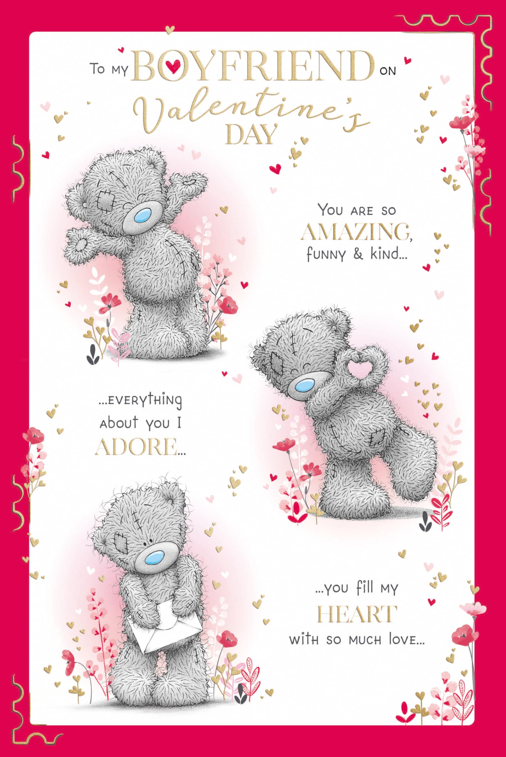 Me To You Tatty Teddy Storyboard Valentine's Day Card For Boyfriend 6 x 9 - Official Collection