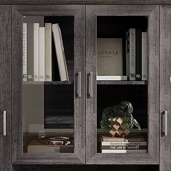 Amazon.com: FAMAPY Display Cabinet with 4 Glass Doors