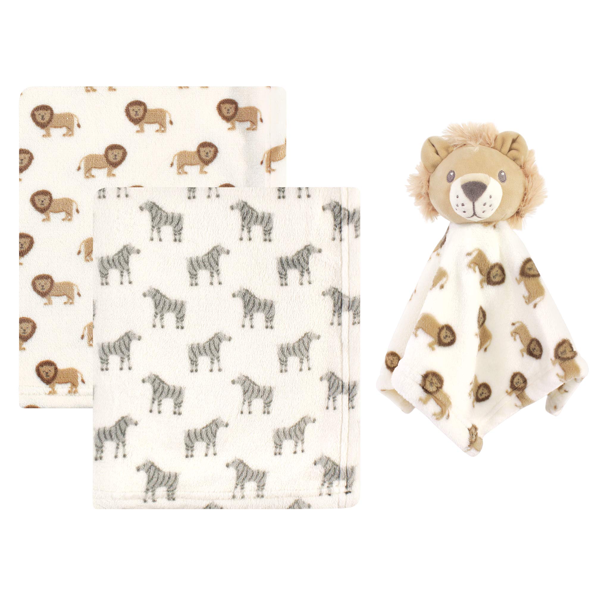 Hudson Baby Unisex Baby Plush Blanket with Security Blanket, Unisex Lion, One Size