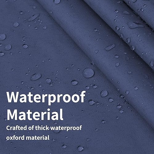 Miniatura 66 de Easy-Going Paquete de 4 fundas de cojín impermeables para patio de 27 x 25 x 5 pulgadas, fundas de cojín de repuesto antideslizantes para asientos