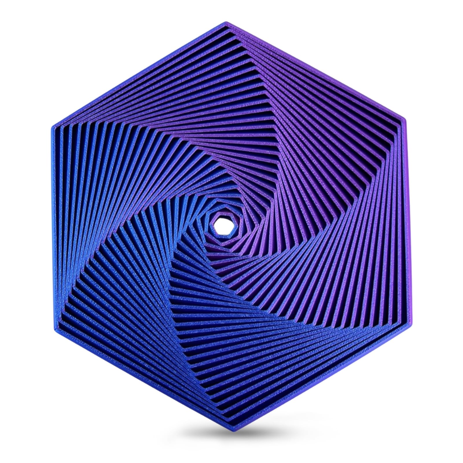 3D Printing Fractal Fidget Hexagon - Sensory Relaxation Toy for Focus - Compact Durable & Travel-Friendly - 2pc Random Colours