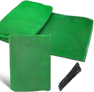 4x100 FT Plastic Garden Fence with 50 Zip Ties – Green Heavy Duty Tempor...