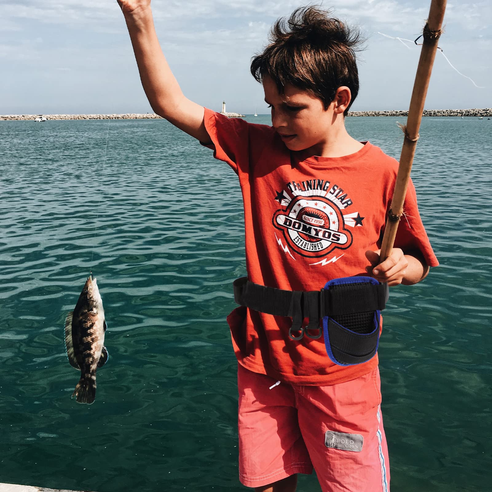 Gatuida Cintura Da Pesca in Poliestere Regolabile Supporto Per Canna Da Pesca Cintura Portatile Per Esterni Adatta Uomini Donne e Ragazzo Ragazza Ragazza