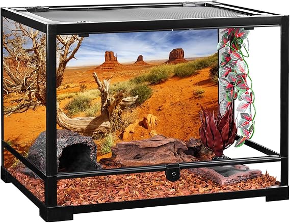 AWERT 36x18 in Terrarium Backdrop Orange Desert Reptile Habitat Background