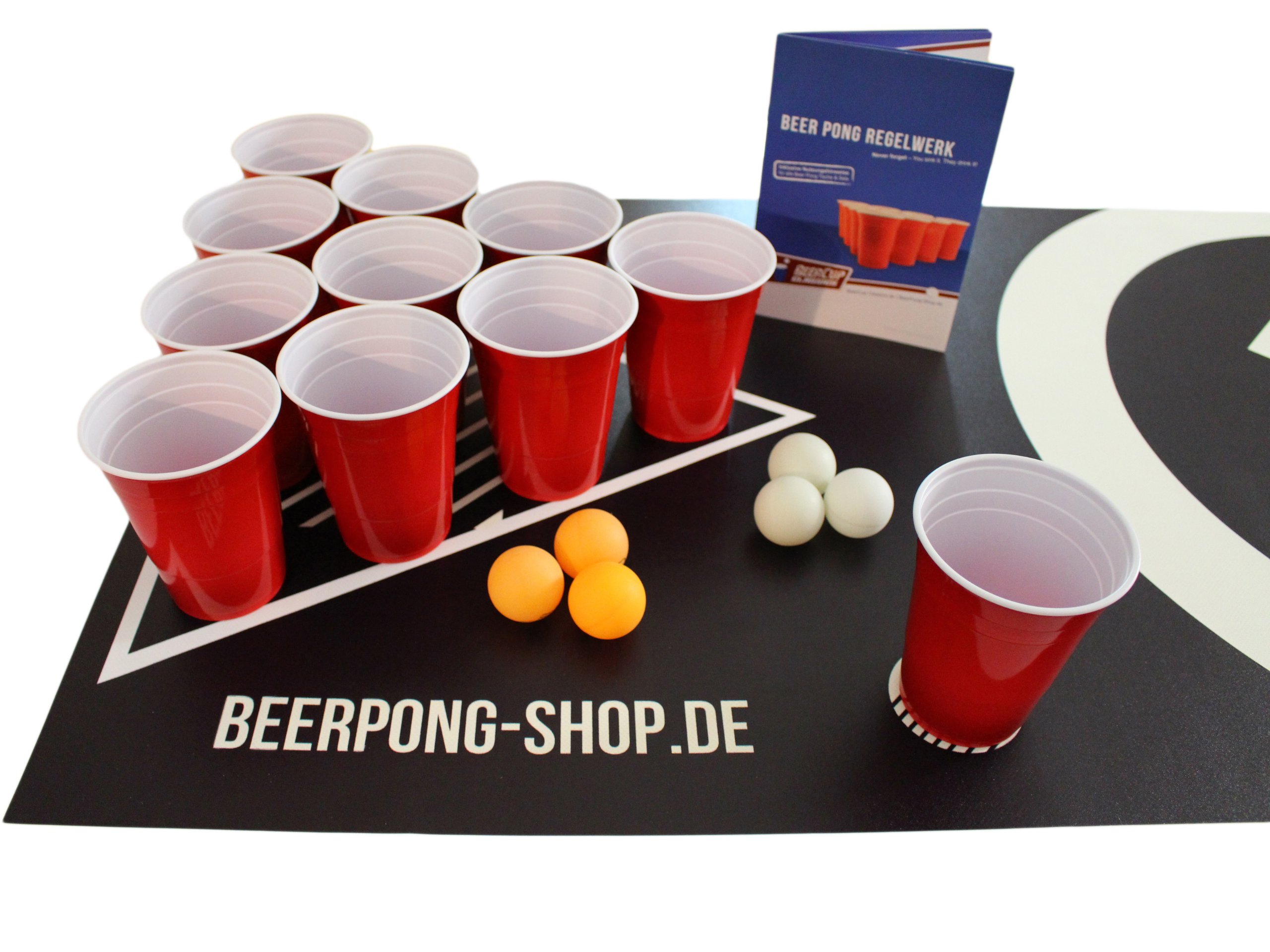 Beer Pong XXL – Set Complet 50 Gobelets Réutilisables + 4 Balles – Hexagonal – Lave-vaisselle – Soirées Entre Amis