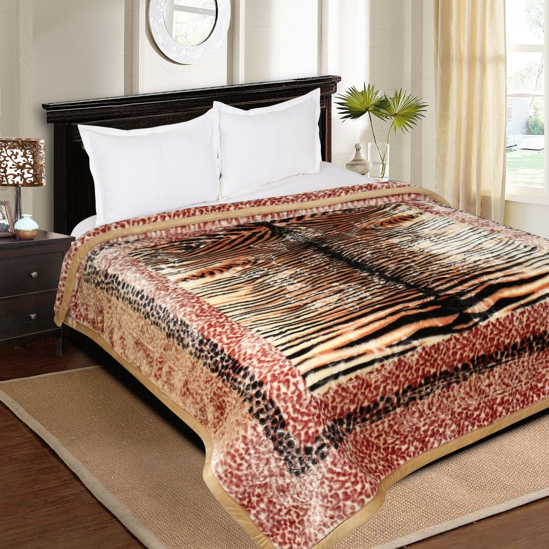 SIGNATURE Blanket Signature Comfy Gold Premium 2 Ply Double Bed Blanket (Lion)