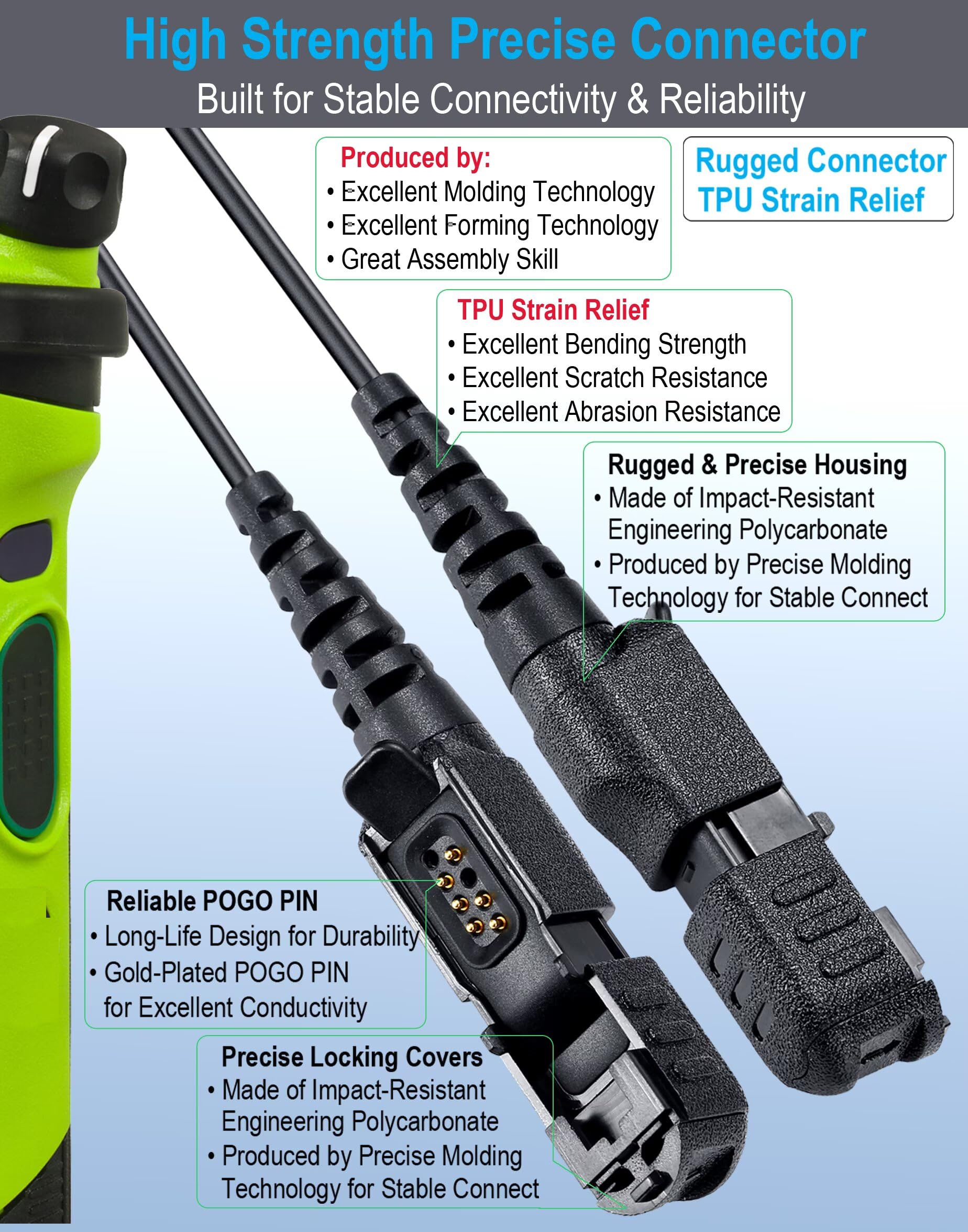 Auricular XPR 3500e Con Micrófono Y PTT, Compatible Con Motorola XPR 3300e 3500 3300, Walkie Talkie, Auricular En Forma De G - AliExprs