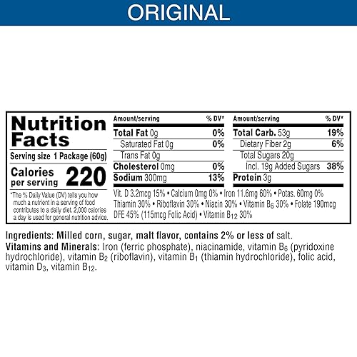 Miniatura 2 de Taza de cereal frío Kellogg's Frosted Flakes, 8 vitaminas y minerales, aperitivos para niños, original, 2.1 oz (1 taza)