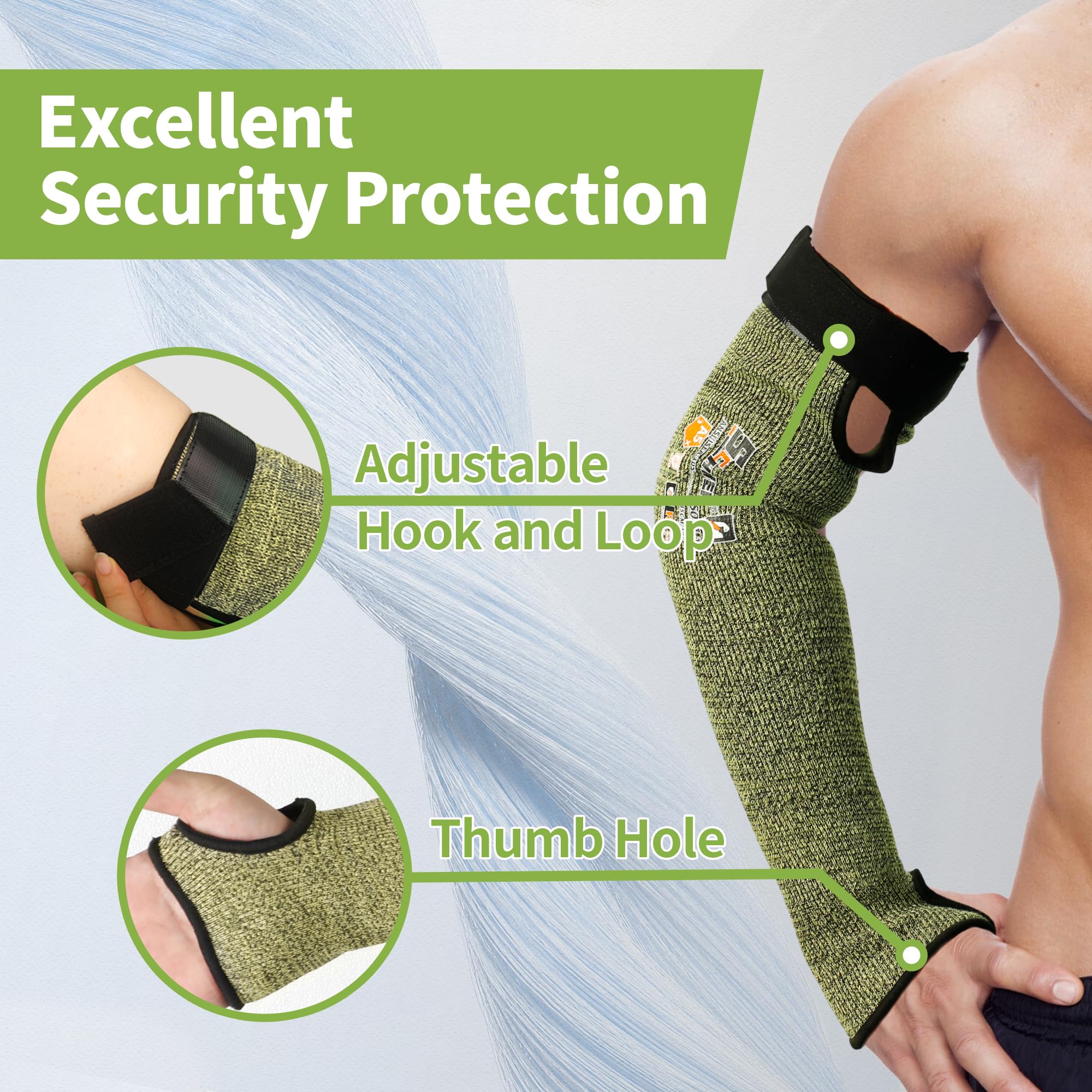 Schwer 2 Pairs CORE ANSI A5 Cut Resistant Sleeves, Flame-resistant, S081 — Amazon image 5