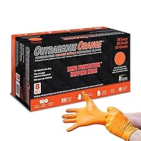 Vista 1 de Guantes desechables Atlantic Safety OO-XXL Outrageous Orange® - XXL