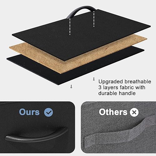 Miniatura 9 de Crestlive Products Cómoda para dormitorio con 6 cajones, cajonera alta con cajones, cómodas negras muebles de dormitorio, unidad organizadora de