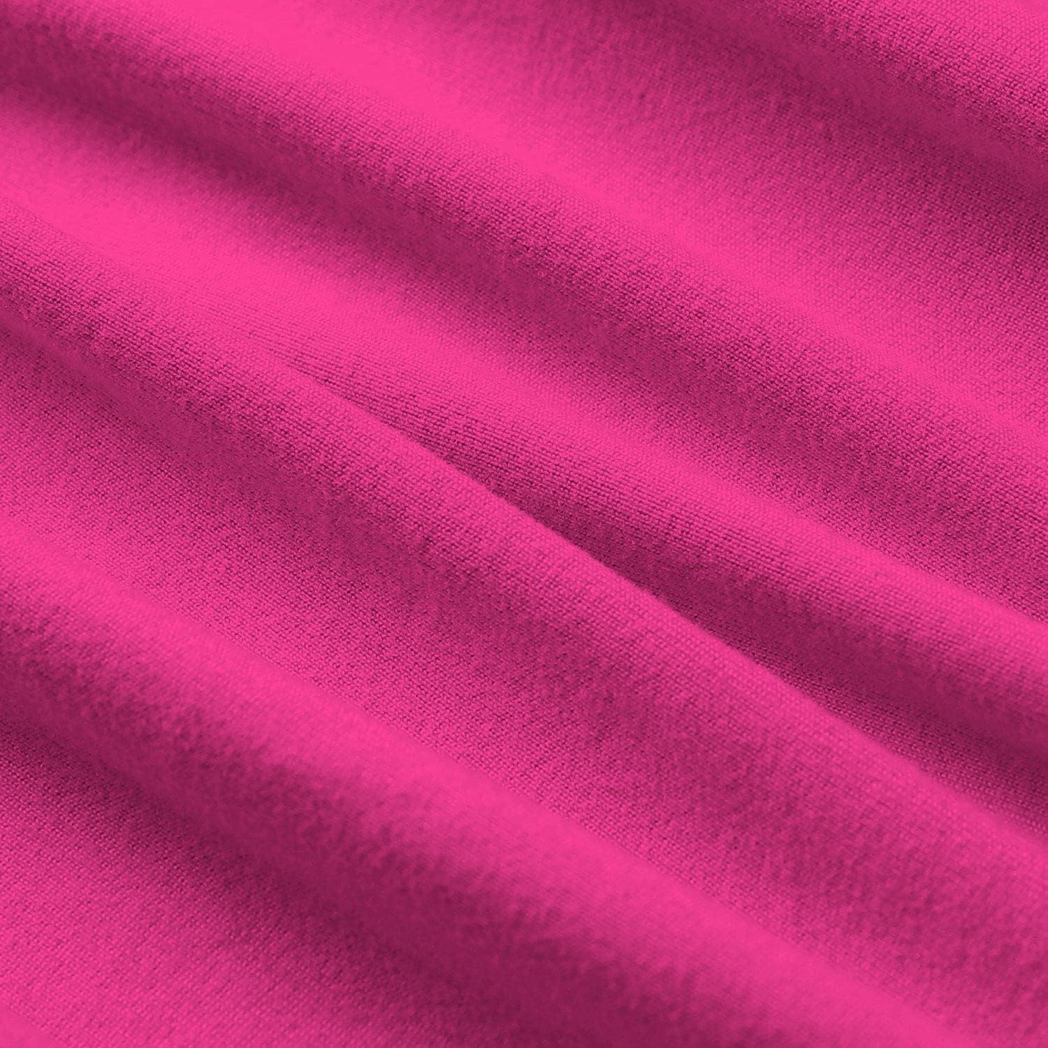 Box Spring Cover Twin Size - 100% Egyptian Cotton Wrap Around 4 Sides Bed Skirt for Hotel & Home, Fits Box Springs up to 16” - Twin, Hot Pink