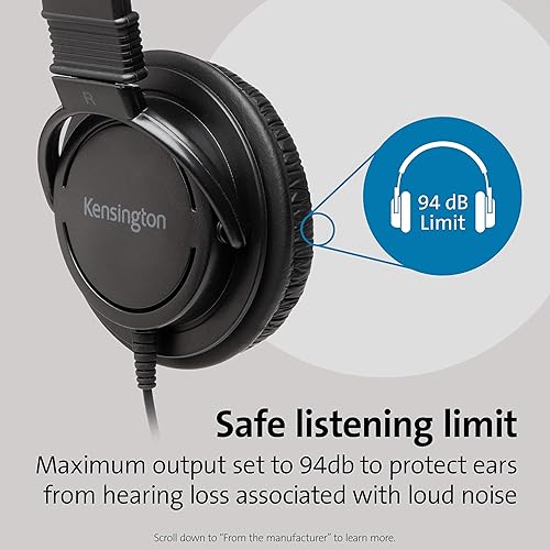 Miniatura 33 de Kensington Auriculares USB de alta fidelidad con micrófono (K97601WW), color negro