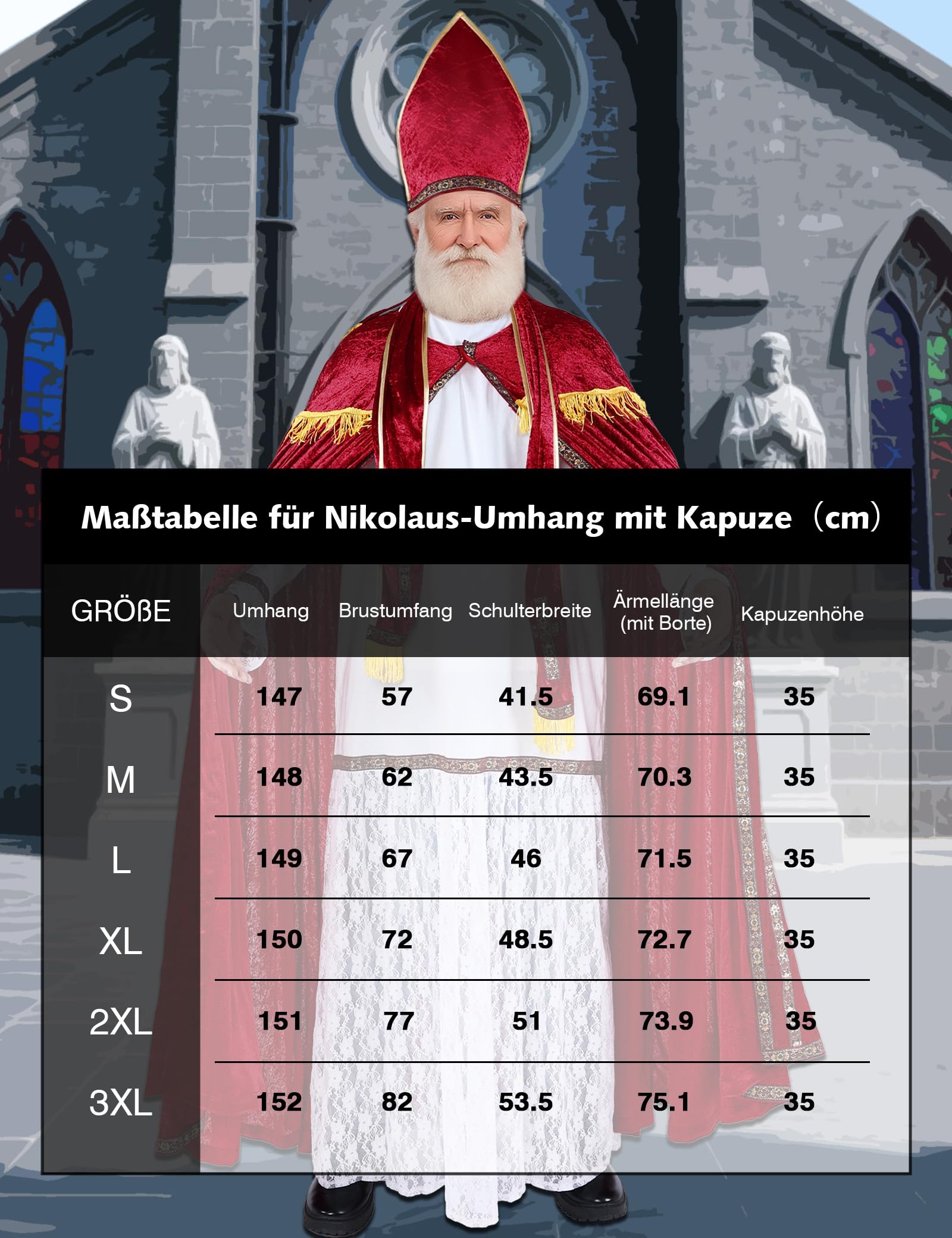 Kostium Mikołaja dla mężczyzn, zestaw premium z akcesoriami dla dorosłych, na Boże Narodzenie, karnawał i przebranie