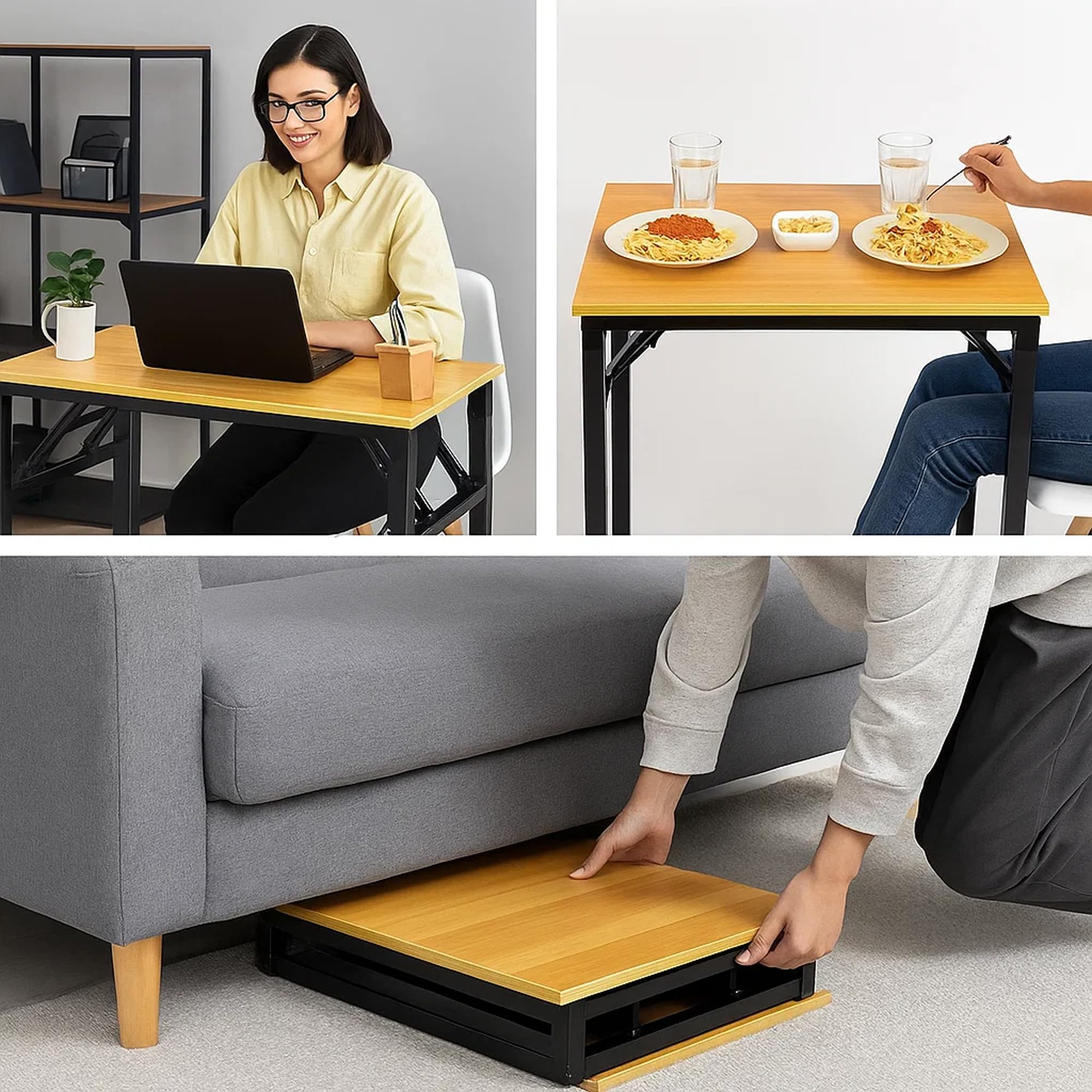 Sulfar Folding Table, Multifunctional Portable Desk with