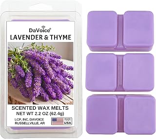 Spring Scented Wax Melts Wax Cubes Strong Scent | Lavender Wax Melts Lavender Essential Oil Wax Melts Non Toxic Soy Wax Melts for Warmers | Thyme Candle Warmer Tarts Wax Melts (Lavender Thyme)