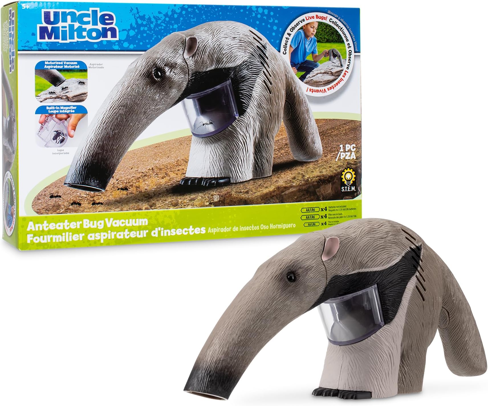 Uncle Milton Ant Eater Bug Vacuum 2.0 - Collect and Observe Live Bugs!