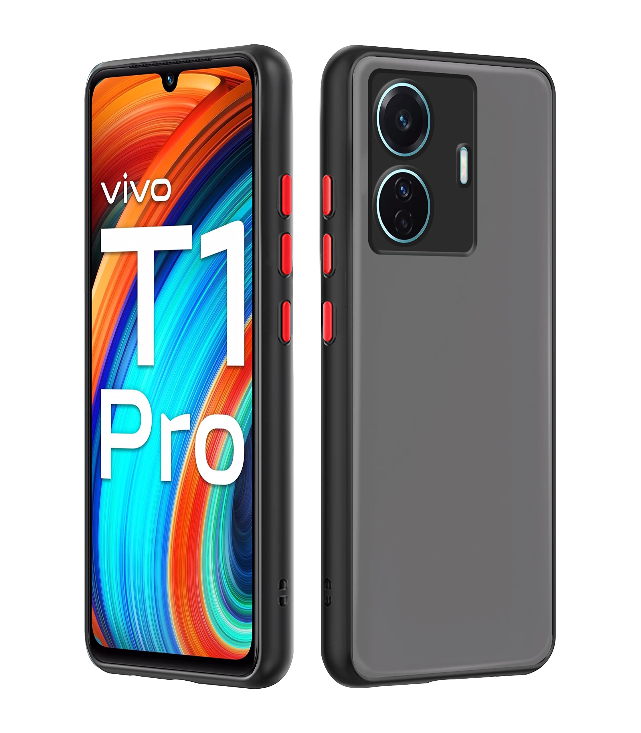 Pikkme Vivo T1 Pro 5G /iQOO Z6 Pro 5G Back Cover | Hybrid Smoked Back | Full Camera Protection| Super Soft-Touch | Raised Edges | Bumper Case for Vivo T1 Pro 5G /iQOO Z6 Pro 5G (Black) (B0BR28Y7QL) Amazon Price History, Amazon Price Tracker